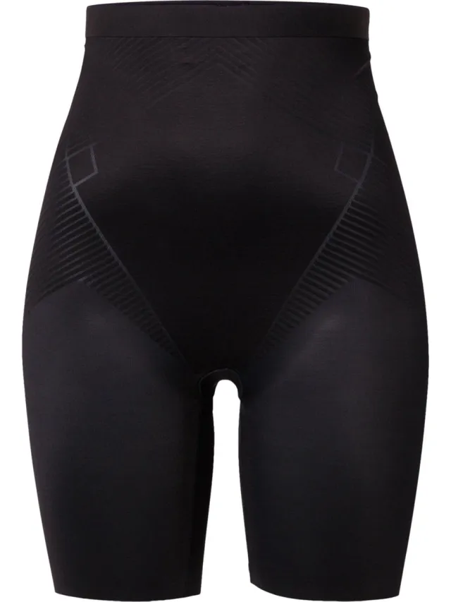 Spanx Thistincts High 2.0 Waisted Mid Thigh Short - Zwart