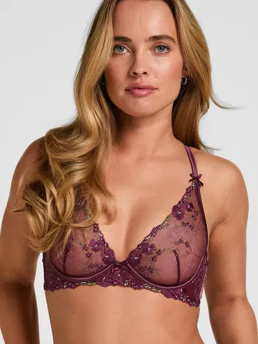 Hunkemöller Niet-Voorgevormde Beugel Longline Bh Peonie Paars