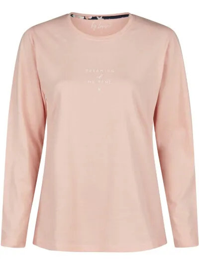 By Louise Dames pyjama set lang roze gebloemd Veelkleurig