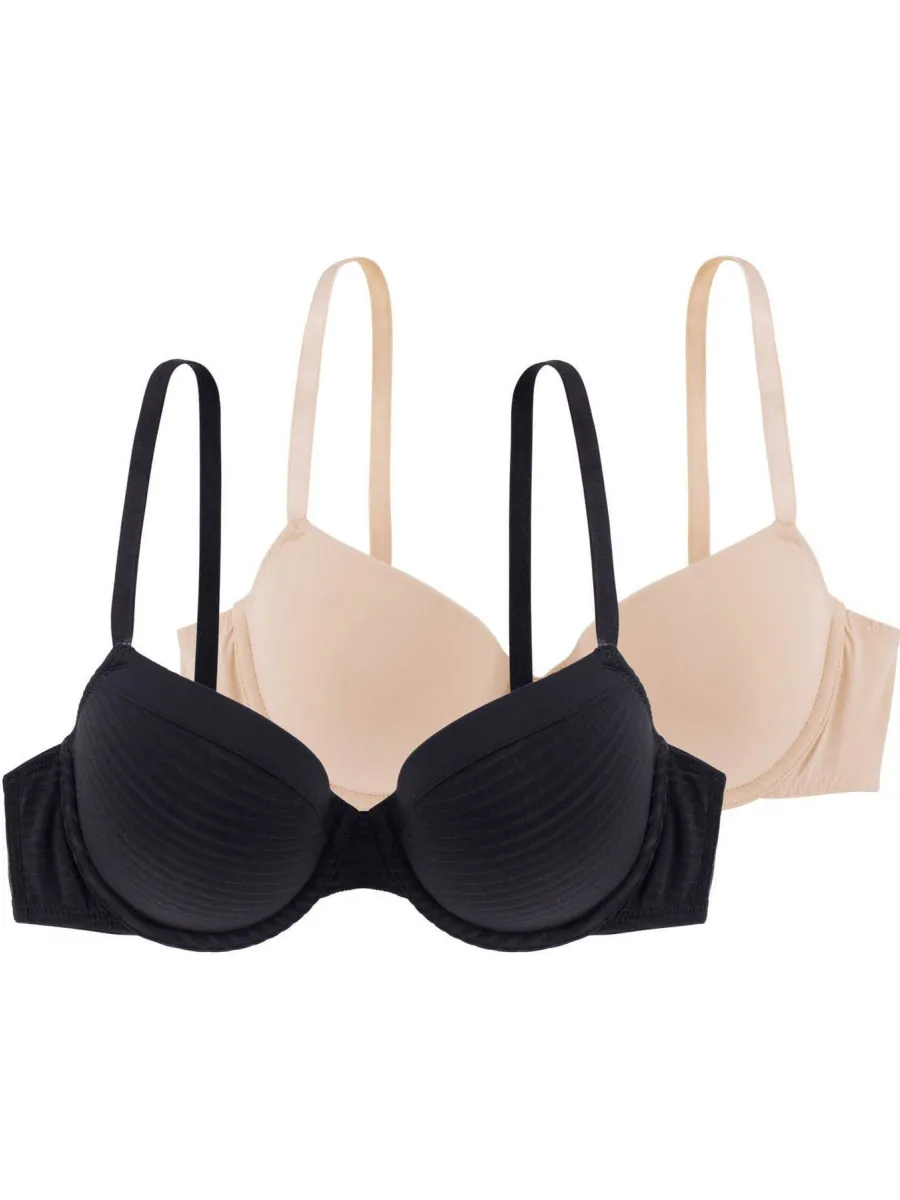 Dorina Louise voorgevormde beugelbh zwart/beige, foto 2