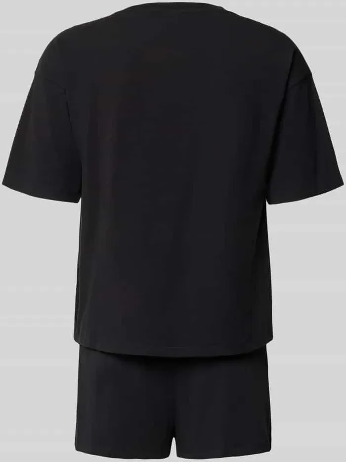 Hugo regular fit pyjama-set van katoenmix model 'NITE' zwart, foto 2
