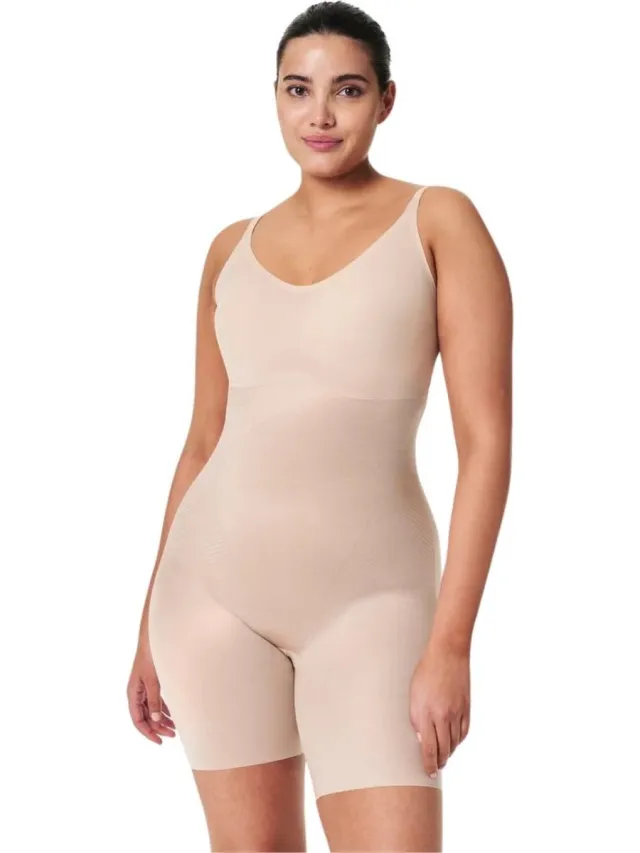 Spanx Thinstincts 2.0 Closed-bust Bodysuit | Soft Beige