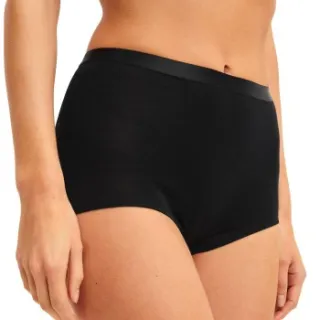 Calida True Confidence Wool Silk Panty maxislip zwart Zwart,Wit