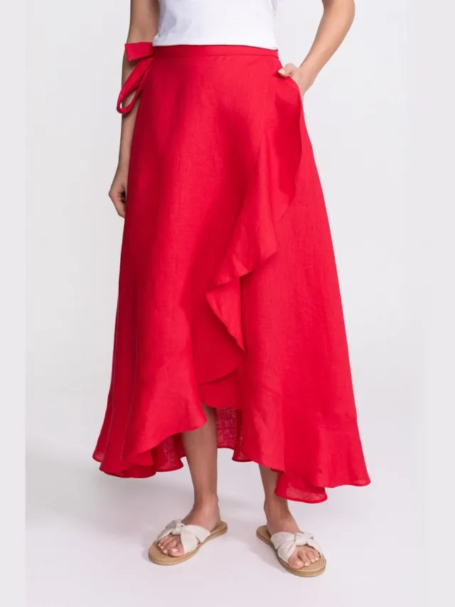 De IONESCU dames vegan Wikkelrok Nera Rood