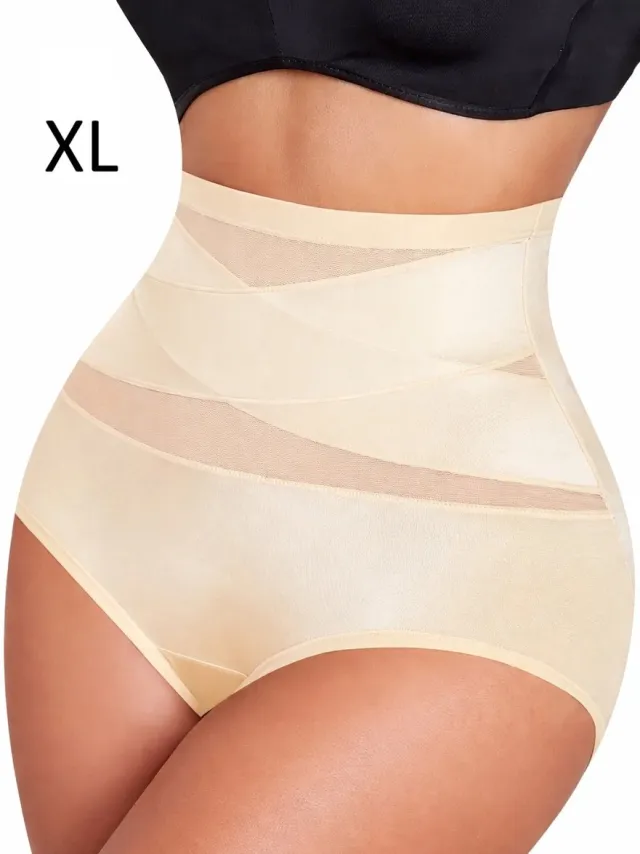 Cheaperito Corrigerend Ademend Ondergoed Met Hoge Taille Voor Dames | Heupliftende Bodyshaper Slipje I Tailletrimmers I Correctie Buik Ondergoed | Maat XL I Beige