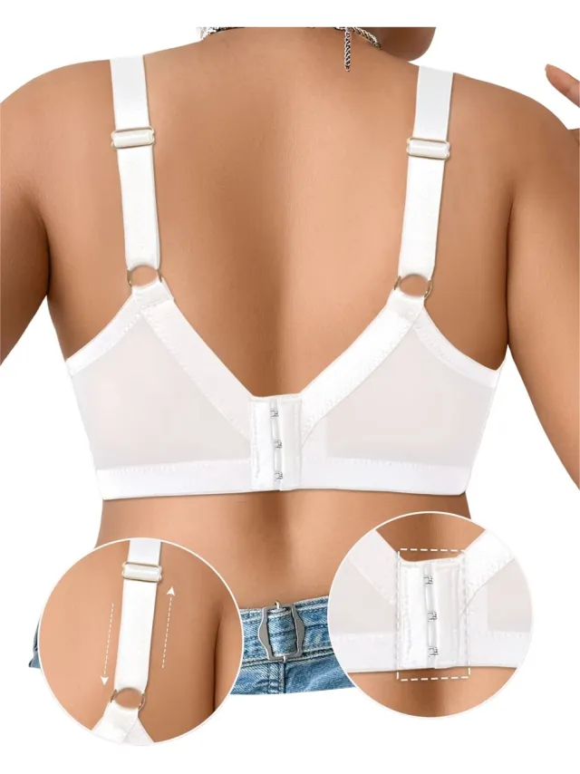 Currero BH Zonder Beugel - Strapless - Zonder Bandjes - Met Voorsluiting - Push-up Bh's - Comfort Beha - Comfortabel - Grote Sluiting - Wit - Cupmaat