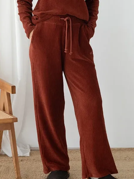 TWOTHIRDS dames vegan Loungebroek Abruka Wijnrood Donkerrood