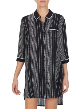 Dkny Color Theory Sleepshirt Versch.kleure/Patroon,Blauw,Zwart