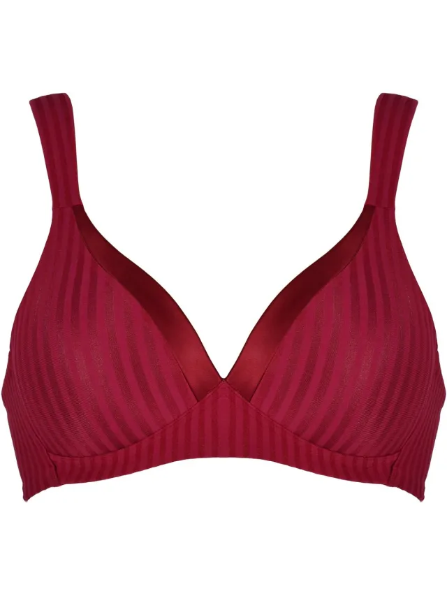 Naturana Soft bh met strepen - 5247 - Burgundy