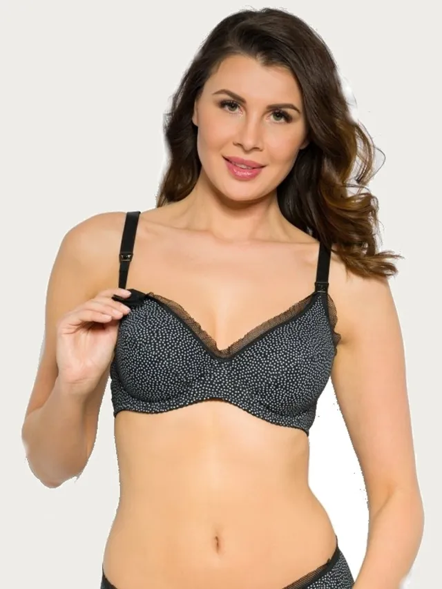 BB (Benefit) Borstvoedingsbh / Positiebh Mama Dots Zwart