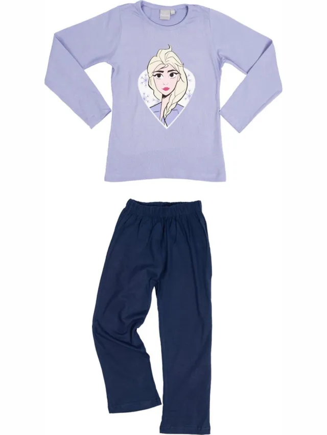 Disney Frozen Pyjama - Elsa - Katoen - Lila/navy