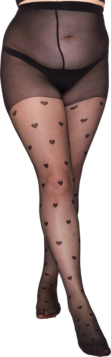 Pamela Mann Panty 30Den hartjes zwart 48-50 grote maat Pamela Mann