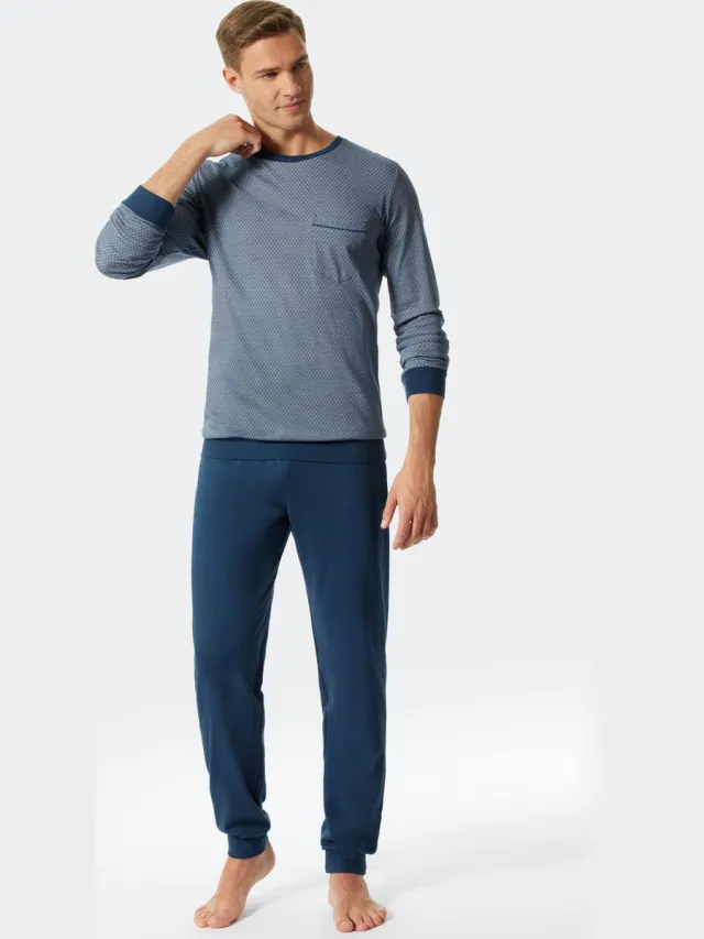 Schiesser Fine Interlock – Pyjama – 176686 – Blue - 60
