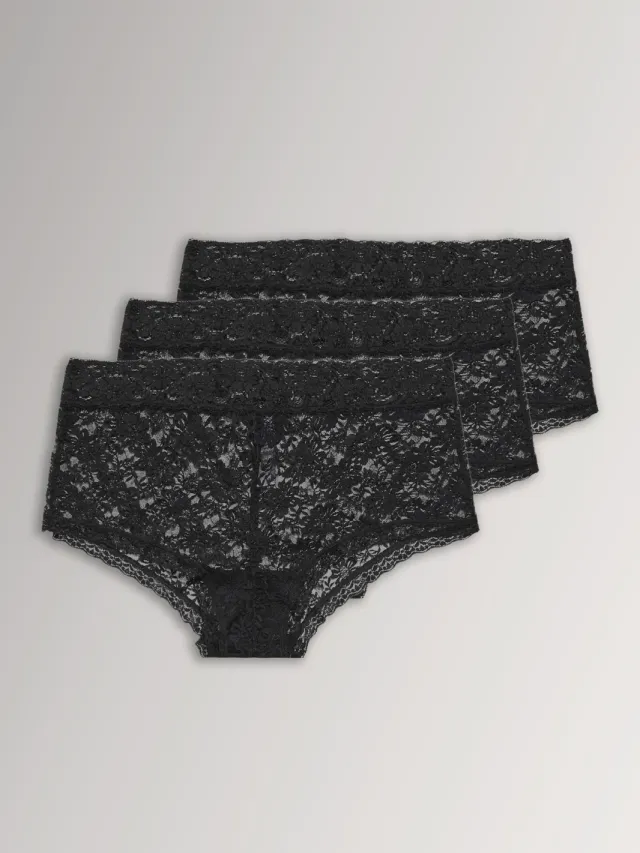 Yours Set Van 3 Kanten Shorts In Basic Zwartsize 66-68 Black