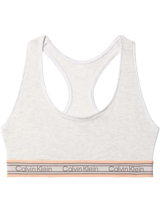 Calvin Klein unlined bralette grijs Wit