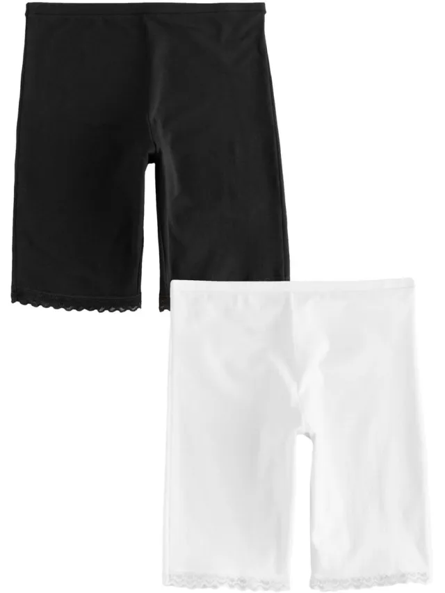 Next Dames - Set van 2 verkoelende shorts voor gladde dijen voor de menopauze - Zwart Black/White