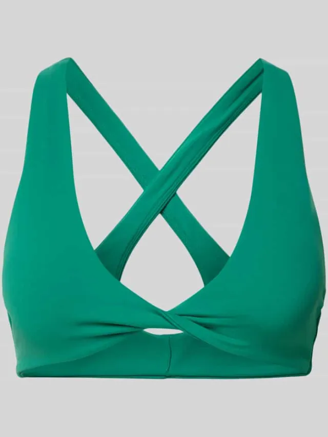 P.E Nation slim fit sport-bh met logodetail Groen