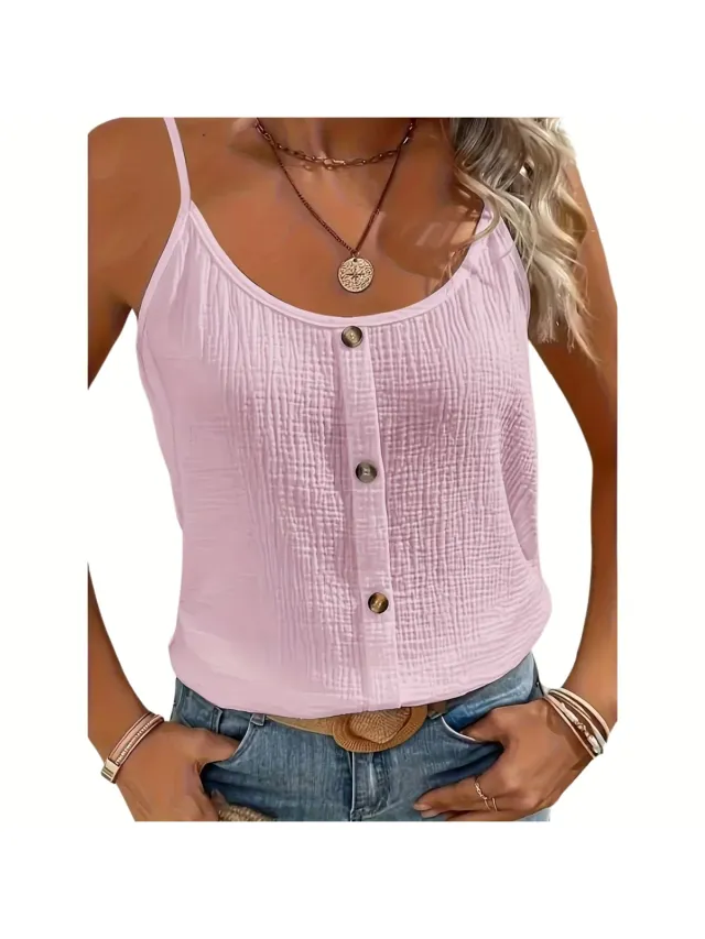 Currero Topje Dames - Top Kleding - Shirt - Blouse - Kort - Volwassen - Roze