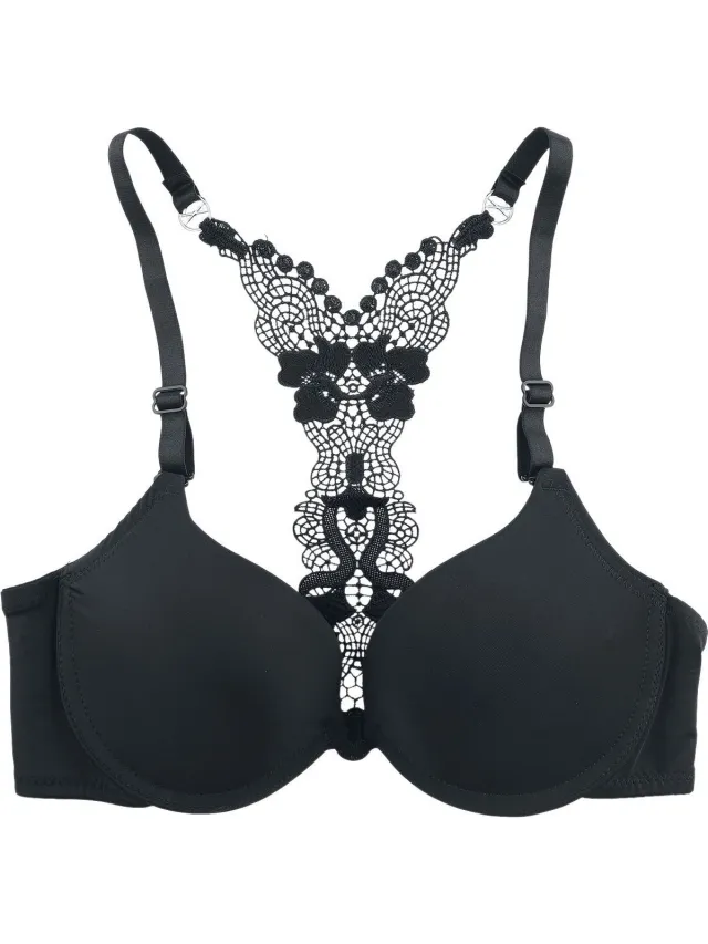 Grey Velvet Racerback beha Dames BH - zwart
