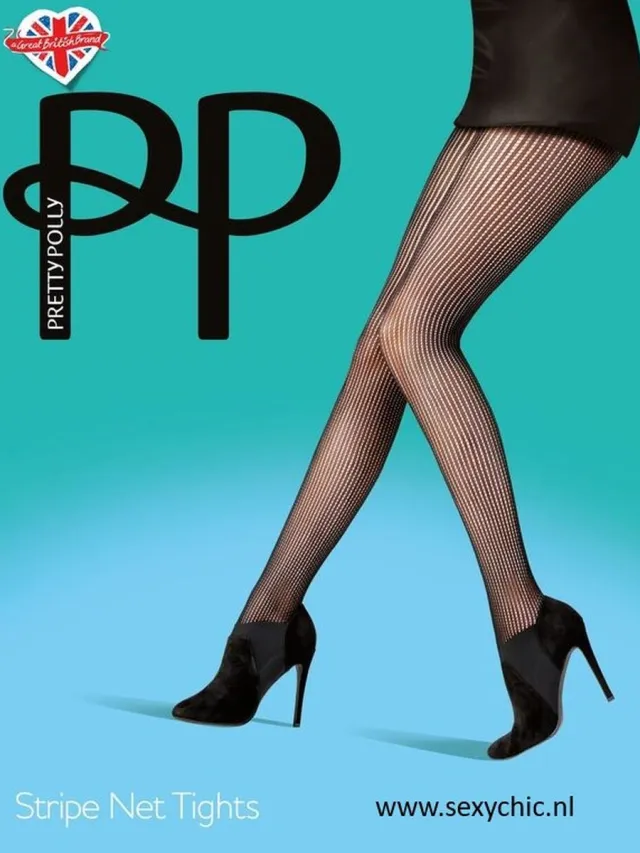 Pretty Polly Panty - Fashion - Stripe Net - One Size - 36/42 - Zwart