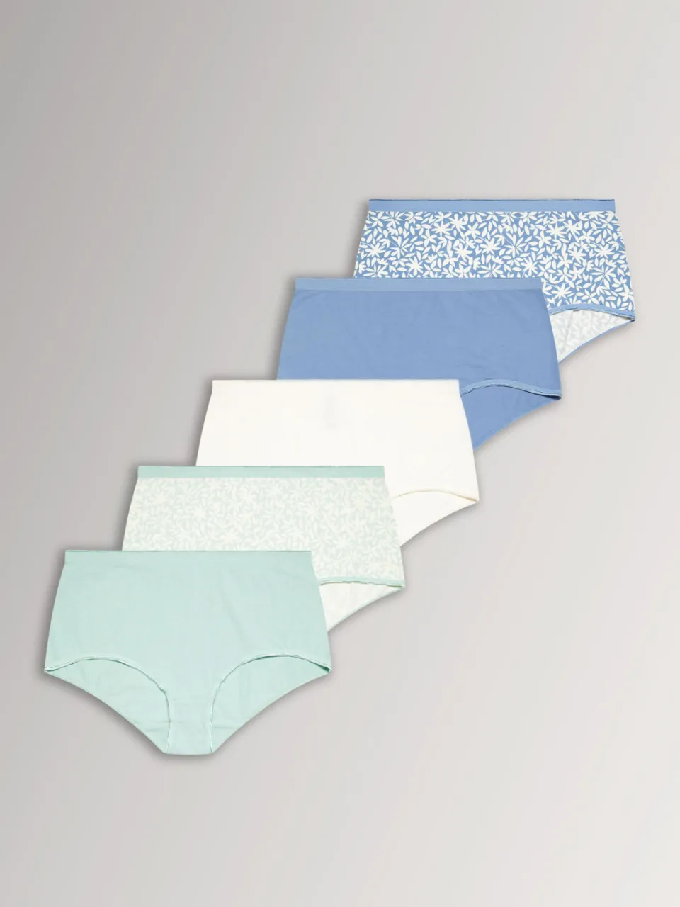 Yours 5Pack Blauwe Maxislips Met Bladprint-48, foto 5