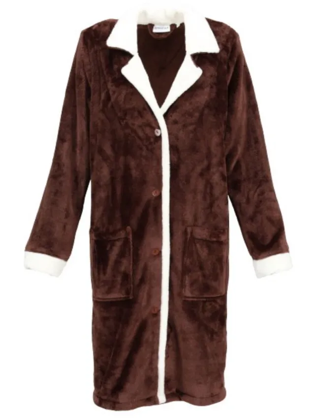Ringella Fluweelzachte dames vest mokka Ringella - Bruin - Maat - 46