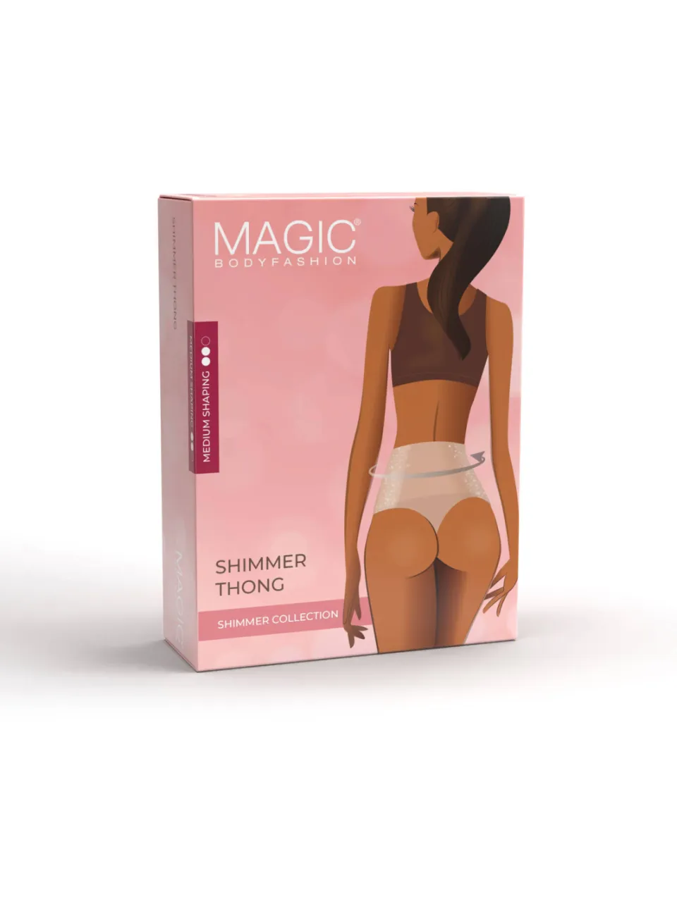 MAGIC Bodyfashion seamless high waist corrigerende string Shimmer beige, foto 5