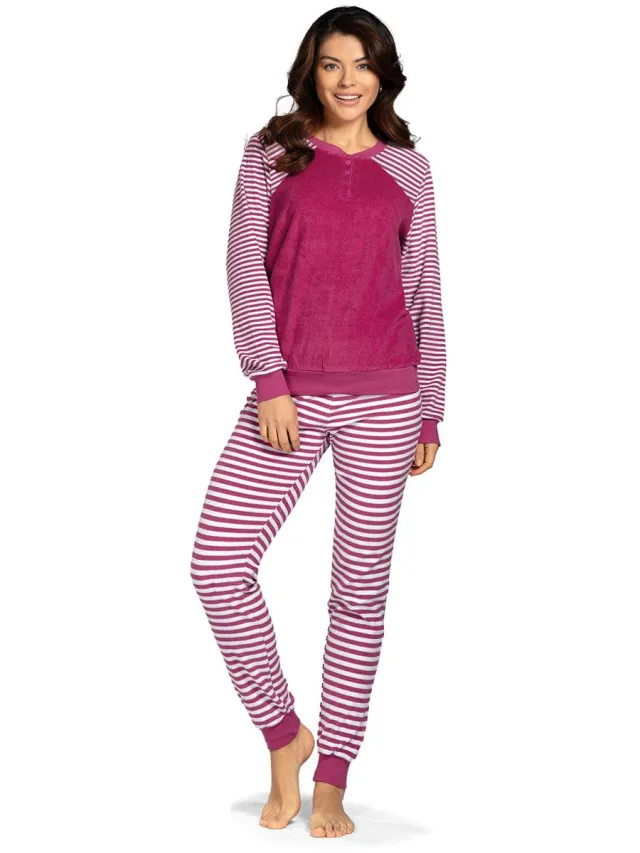 Comtessa Bessenrode badstoffen pyjama Comtessa - Rood - Maat - 50