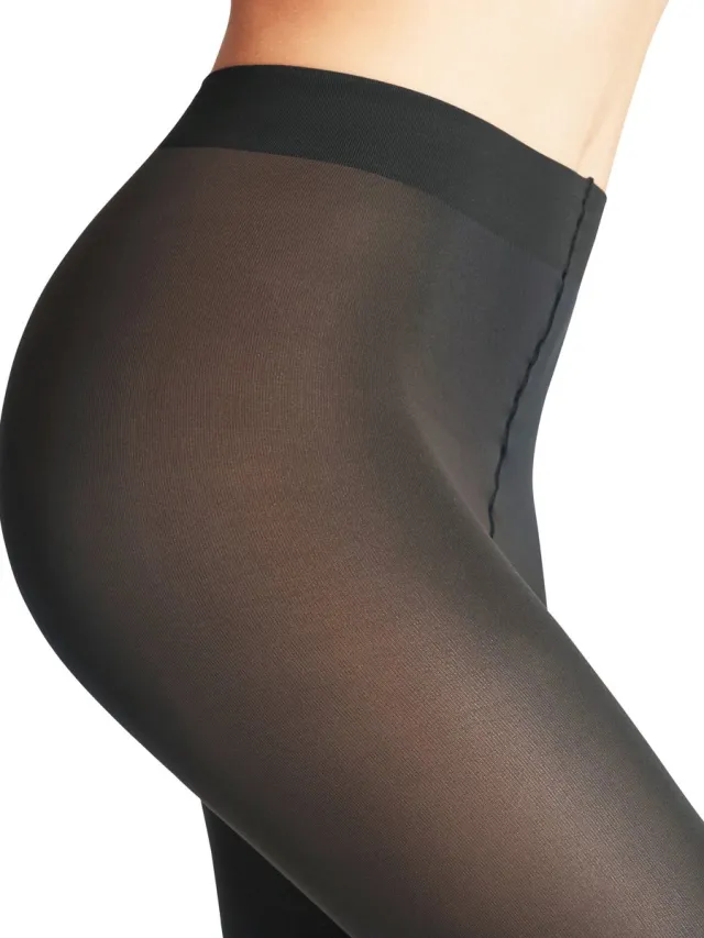 Falke Pure Matt eenkleurig materiaal ondoorzichtig 100 DEN panty dames grijs-M grijs 3275