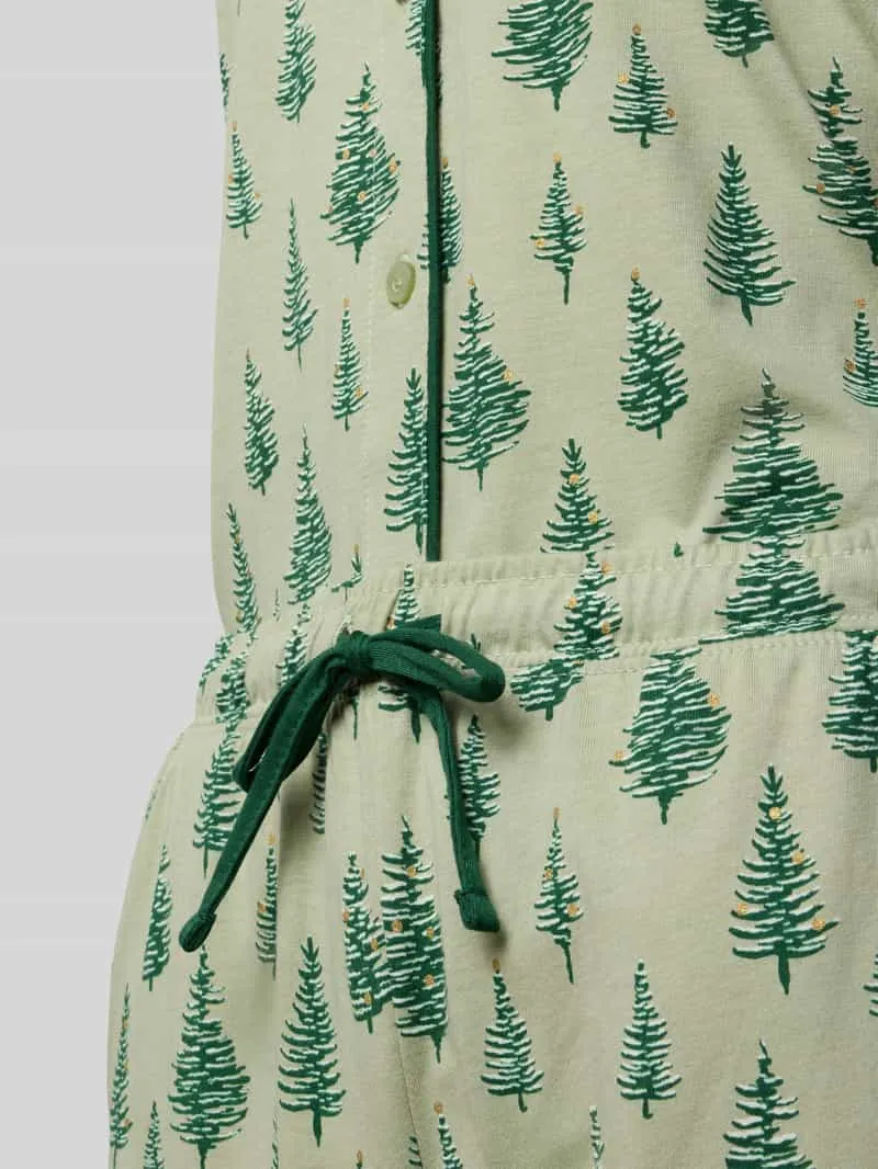 Lascana Pyjama van puur katoen model 'X-Mas' lichtgroen, foto 2