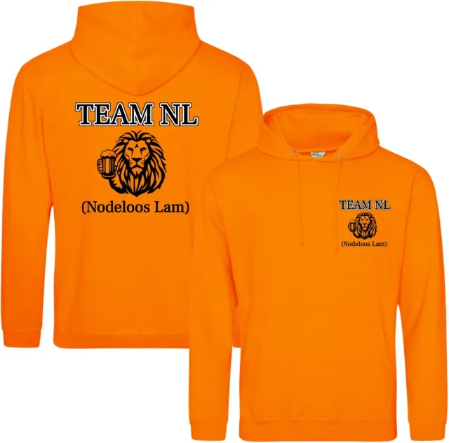 AWDis Just Hoods Oranje hoodie Team NL (Team Nodeloos Lam) - koningsdag - festival - voetbal