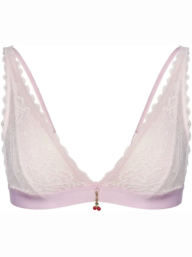 ESOTIQ Julicious Bloovii - Zachte bralette - Driehoekige cups - Kant - Pastelroze