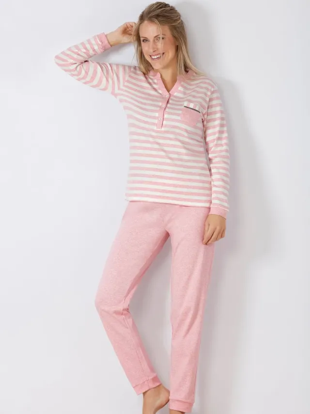 Hajo Roze warme dames pyjama Hajo - Roze - Maat - 44/46