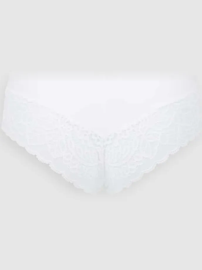 Triumph Slip met contrastgarnering, model 'Amourette' Wit