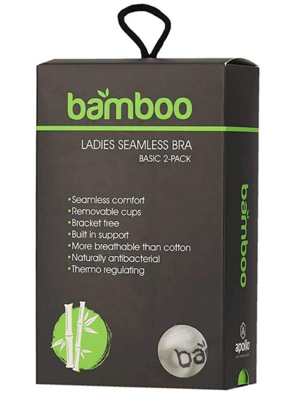 Apollo bamboe bh zonder beugel wit, foto 4