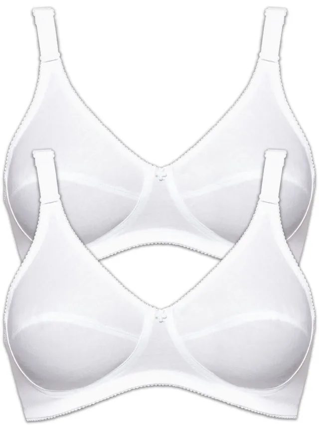 Susa 2-pack BH zonder beugel Cotton Wit
