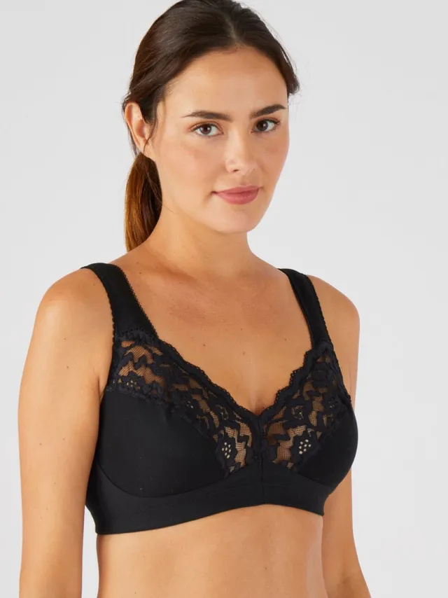 Damart Beugelloze beha met goede ondersteuning - Dames - Zwart - 120