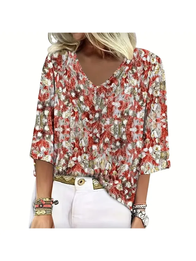 Currero Topje Dames - Top Kleding - Shirt - Blouse - Kort - Volwassen - Rood
