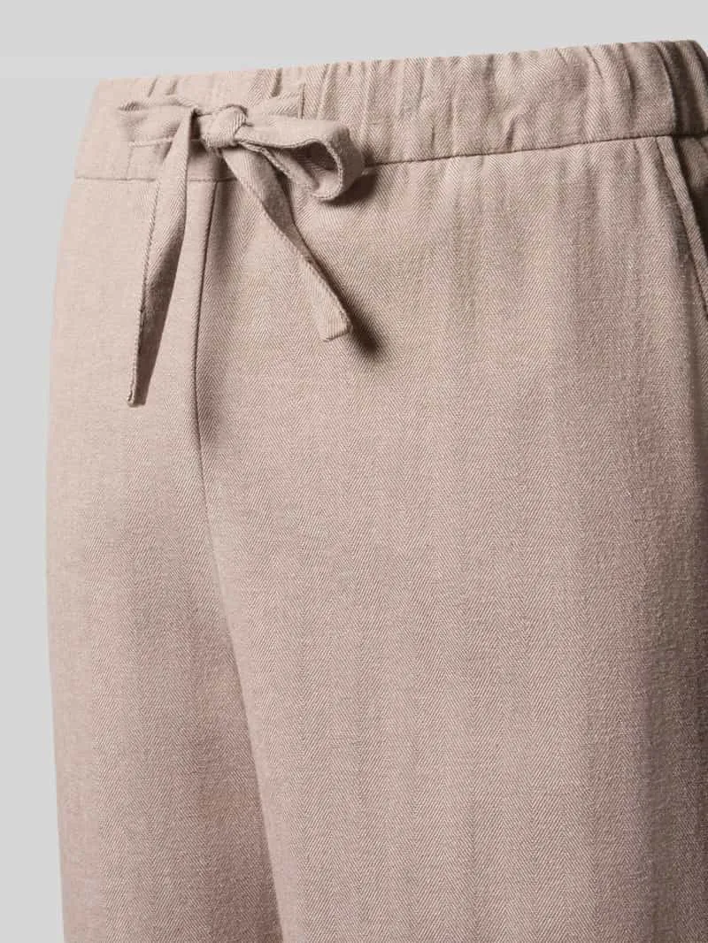 Christian Berg Woman Pyjamabroek van flanel met elastische band middenbruin, foto 2