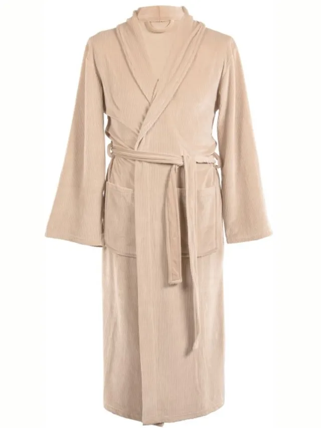 Tiseco Kamerjas ELENA - ochtondjas - baby fleece - unisex, taupe