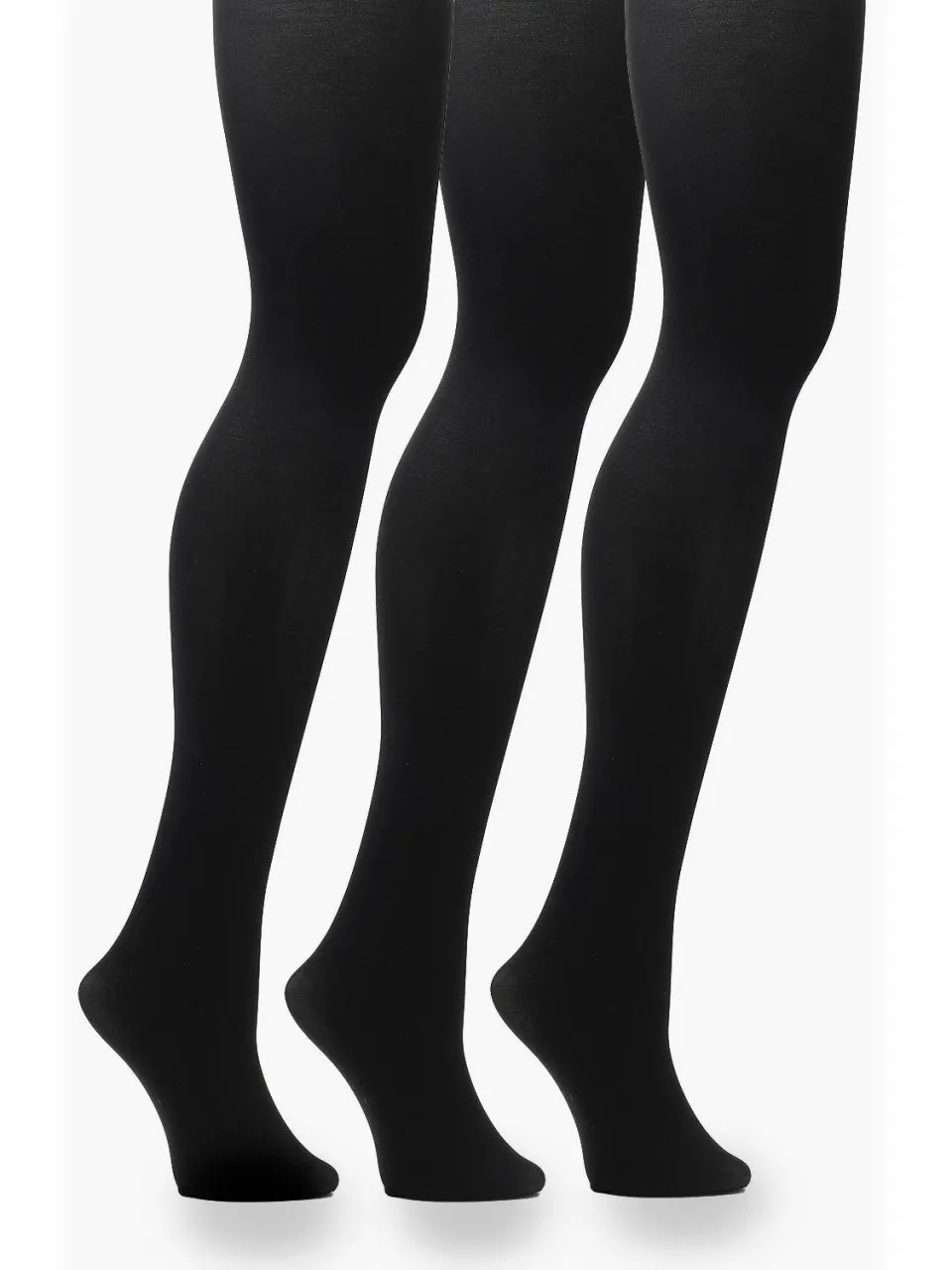 boohoo Dames Plus 60 Denier 3-Pack Panty's Zwart