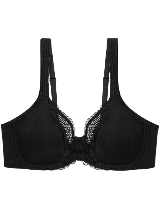 Triumph Modern Lace + Cotton W02 - BH met beugel - Zwart - 95-110 D Black