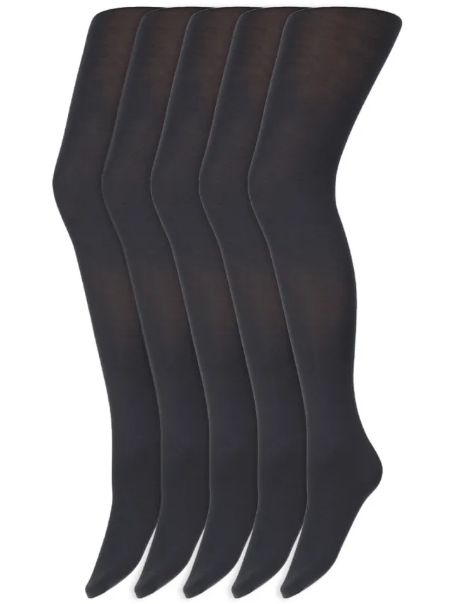 Marianne Gekleurde Panty’S | Micro | 60 Denier | Merk: Marianne | Maat: S T/M Xxl | Kleur: Staal Blauw | 5 Paar