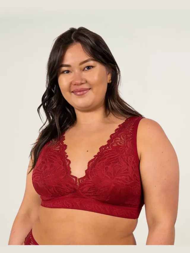 moodies period undies Moodies menstruatie ondergoed - Bralette lace rood