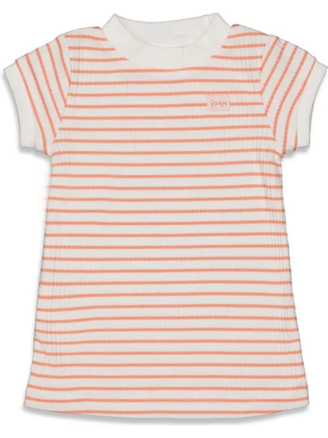Feetje wafel zomer nachthemd 305564 Terra Pink wit