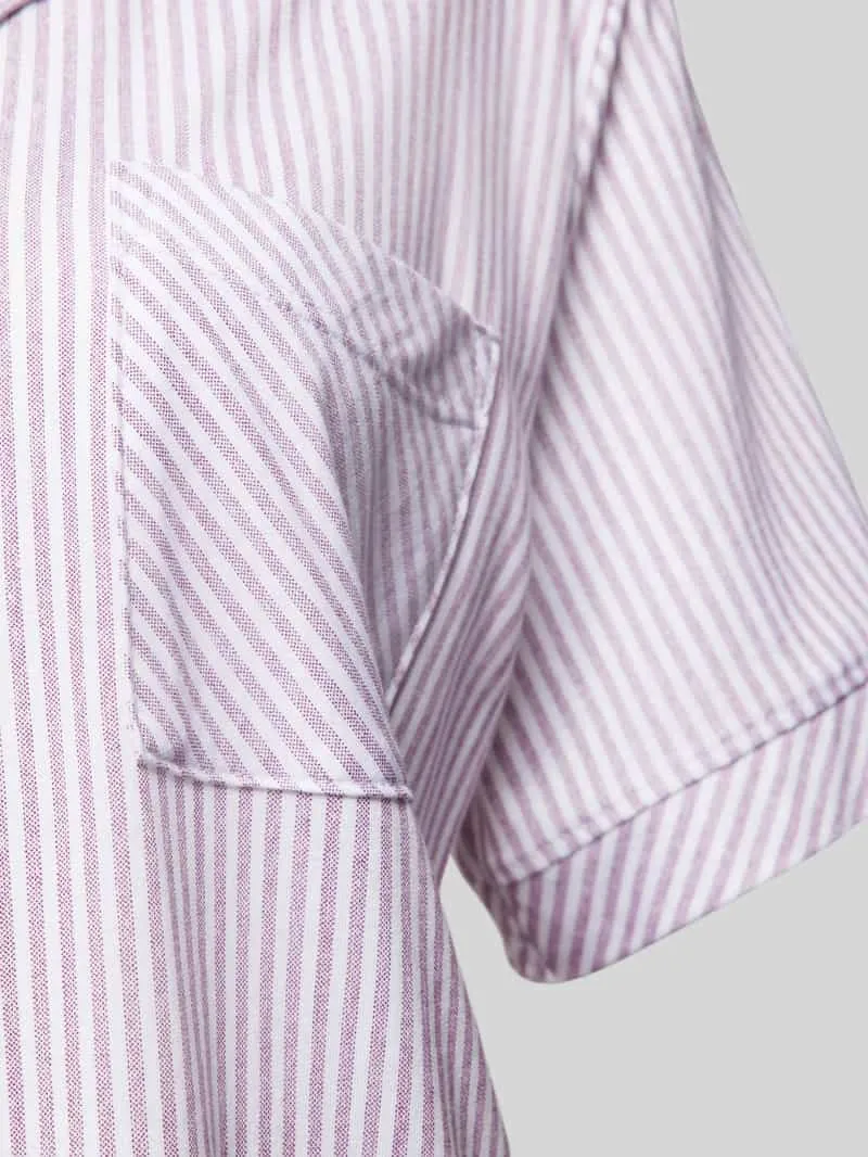s.Oliver Korte pyjamabroek met streepmotief, model 'Everyday' Bordeaux