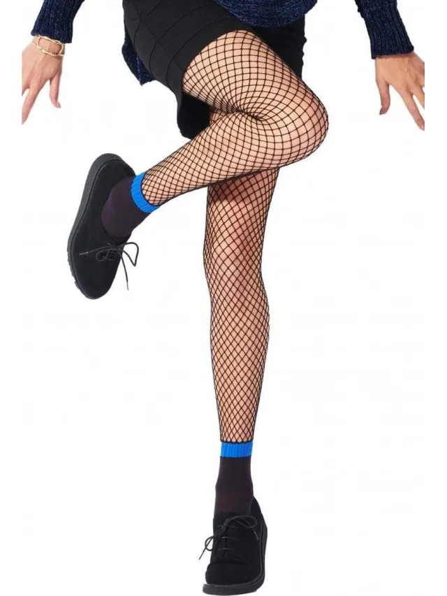 Pretty Polly Panty - Net - Fishnet - Ankle Sock - One Size - 36/42 - Zwart