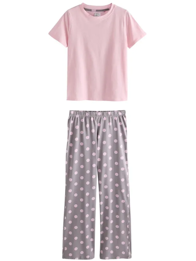 Next Dames - Pyjama met korte mouwen - Grijs Pink/Grey Spot