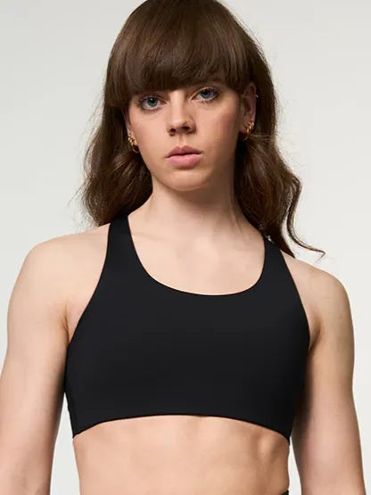 Girlfriend Collective dames vegan Sportbeha Simone High Support Zwart