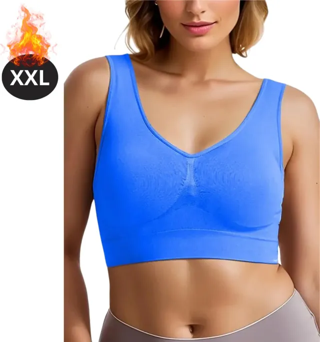 Livano BH Zonder Beugel - Zonder Bandjes - Push-up Bh's - Comfort Beha - Gemengd - Comfortabel - Koningsblauw